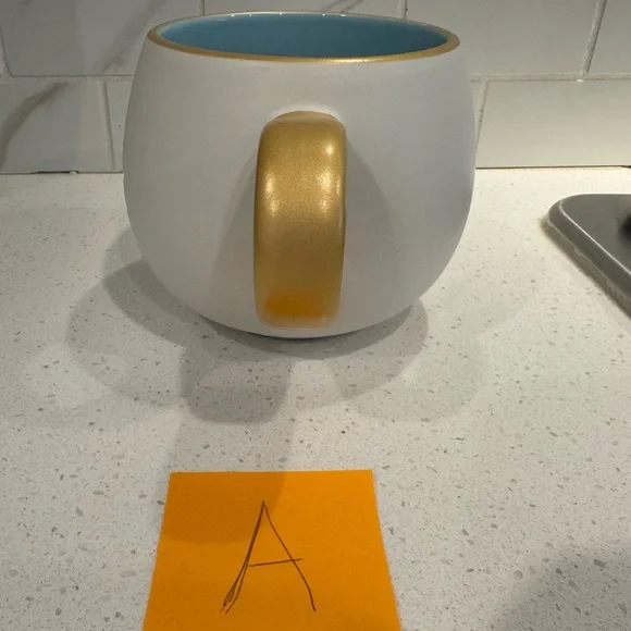 Disney Home White, Gold, Blue Whimsical Mug Mickey Mouse Ears Icon Enjoy” (A) - Picture 5 of 10